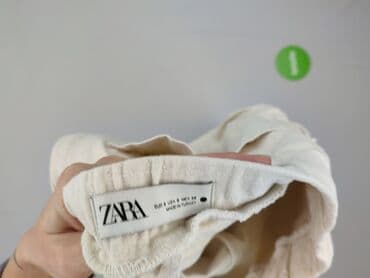 zara spodnie paperbag: Zara, Material trousers for women, size S — 5