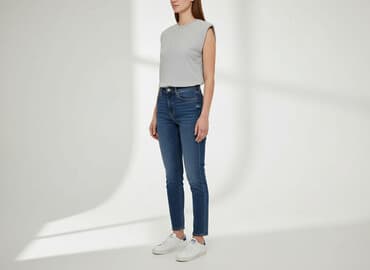 koszulka na ramiączkach jedwabna: Amy & Ivy, T-shirt damski, rozmiar L — 7