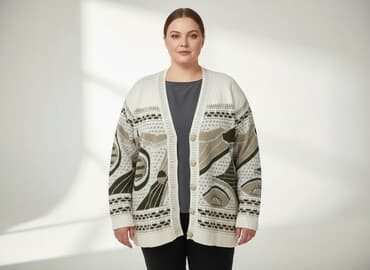 sweter na guziki: Kardigan damski, rozmiar 6XL — 6