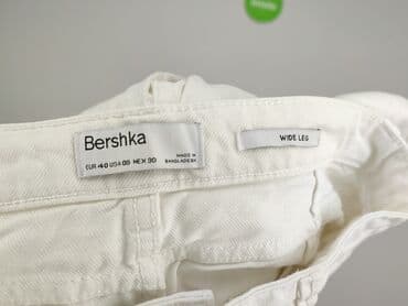 szerokie spodnie jeansowe bershka: Bershka, Jeansy damskie, rozmiar L — 4