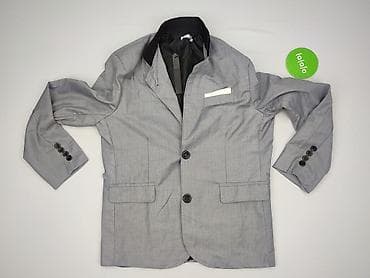 eastern clothes: Męska marynarka Zacardi, rozmiar 7XL - Kolor: jasnoszary (melanż) - — 2