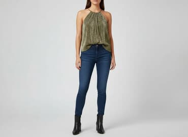 złoty top damski: H&M Divided, Women`s top, size XL — 1