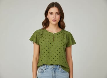 zielone eleganckie bluzki: Bluzka damska, rozmiar S — 6