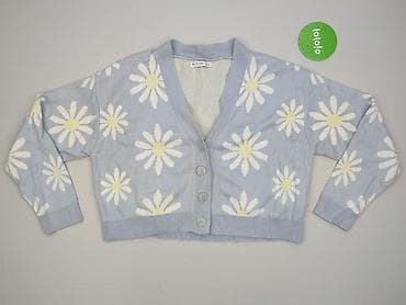 sweter w stokrotki: Stradivarius, Kardigan damski, rozmiar M — 2