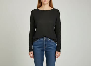 sweter z kokardą na plecach: Sweter damski, rozmiar S — 1