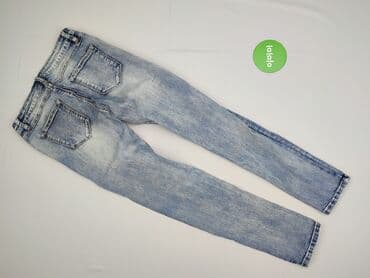 dżinsy z dziurami z wysokim stanem: Jeansy damskie, rozmiar S — 3