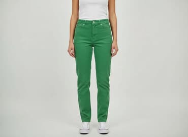 zielone jeansy: Denim, Jeansy damskie, rozmiar S — 6