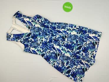 niebieska sukienka w kwiaty h m: H&M, Sukienka damska, rozmiar M — 3
