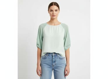 bluzka kolor miętowy: Women's blouse, size L — 1