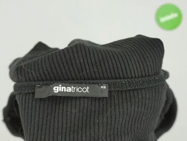 czarny tshirt: Gina Tricot, Bluzka damska, rozmiar XS — 4