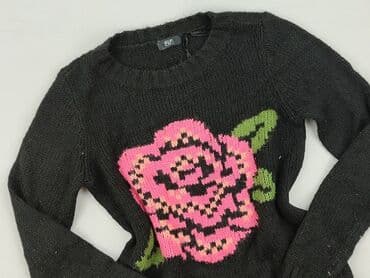 czarna sukienka i szary sweter: F&F, Sweter damski, rozmiar S — 1