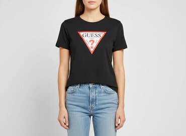 białe t shirty guess: Guess, T-shirt damski, rozmiar XS — 1