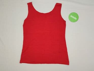 czerwona bluzki z dekoltem v: Bluzka damska, rozmiar S — 2