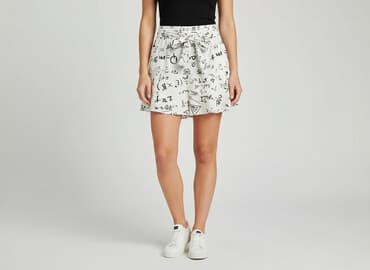 spódnice w nuty: Szorty damskie, rozmiar L — 6