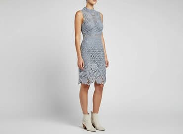 sukienki midi z długim rękawem na wesele: Sukienka damska, rozmiar S — 1