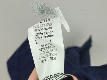 granatowe chinosy damskie: Spodnie materiałowe damskie, rozmiar L — 4