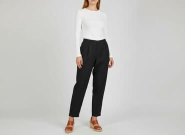 buty szerokie w palcach damskie: Spodnie materiałowe damskie, rozmiar L — 6