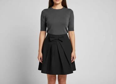 czarne spódniczka plisowane: George, Spódnica damska, rozmiar XL — 6