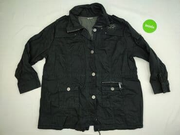 kurtki czarne z kapturem: Kurtka przejściowa dla mężczyzn, rozmiar 3XL — 2