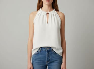 mango bluzka z bufiastymi rękawami: Mango, Women's blouse, size M — 1