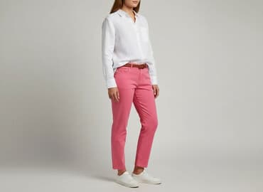 jaka bluzka do różowych spodni: Greenpoint, Material trousers for women, size M — 1