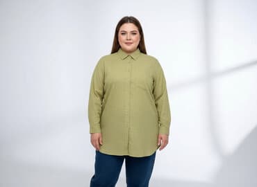 zielone bluzki koszulowe: Women`s shirt, size 7XL — 1