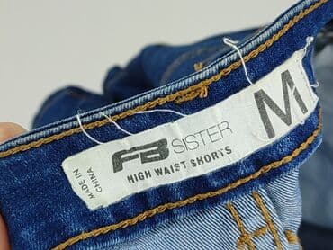 krótkie spodenki z wysokim stanem jeansowe: FB Sister, Szorty damskie, rozmiar M — 6
