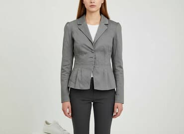 czerwona marynarka damska h m: H&M, Marynarka damska, rozmiar S — 6