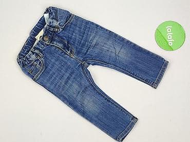 klapki pepco: Spodnie jeansowe, H&M, 9-12 miesięcy, stan - Bardzo dobry — 2