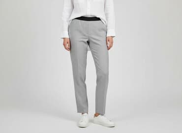 spodnie zara z paskiem: Zara, Spodnie materiałowe damskie, rozmiar M — 6