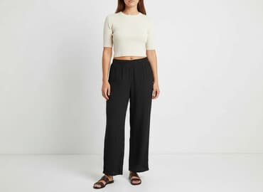 długie spodnie damskie dla wysokich: Spodnie materiałowe damskie, rozmiar XL — 6