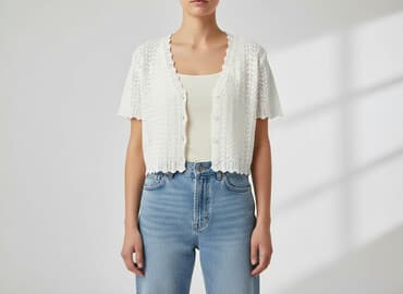 kurtki zimowe damskie c a: Kardigan damski, rozmiar M — 7