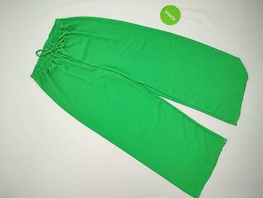 relaxy: Zielone, damskie spodnie o luźnym kroju - Fason: szerokie nogawki — 2