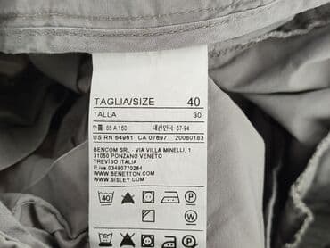 Kobiety: Sisley, Spodnie materiałowe damskie, rozmiar L — 5