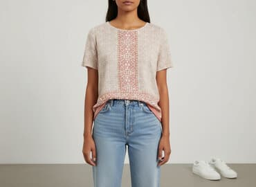 rozowa bluzka: T-shirt damski, rozmiar M — 6