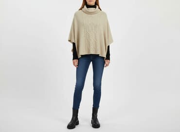 kombinezon zimowy merino: Ponczo damskie, rozmiar One size — 1