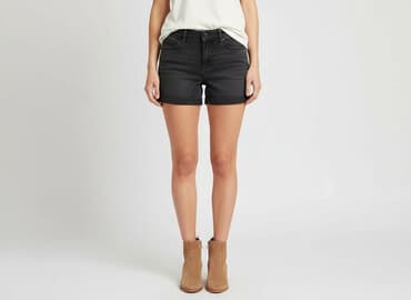 krótkie jeansowe spodenki z wysokim stanem podarte: Noisy May, Szorty damskie, rozmiar XS — 7