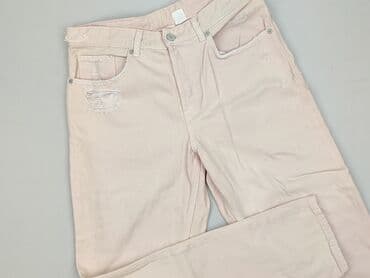 różowe jeansy damskie: H&M, Jeansy damskie, rozmiar L — 1