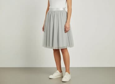 szara spódnice rozkloszowane: Sinsay, Spódnica damska, rozmiar L — 1