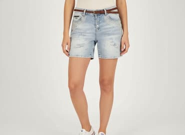 poszarpane krótkie spodenki: Szorty damskie, rozmiar XS — 7