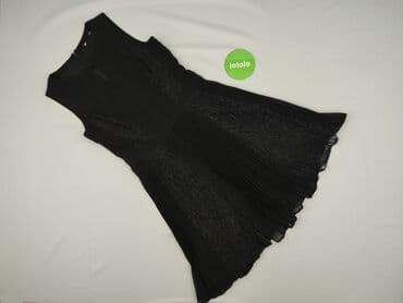 czarna sukienka z przezroczystymi rękawami: Women`s dress, size S — 3