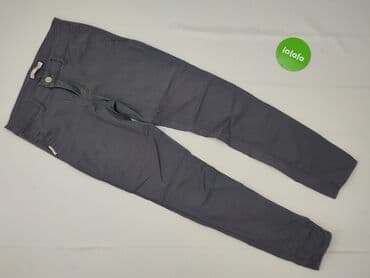 szare szerokie jeansy: M.Sara, Spodnie materiałowe damskie, rozmiar S — 2