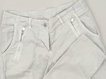 szare szerokie jeansy: Spodnie materiałowe damskie, rozmiar S — 1