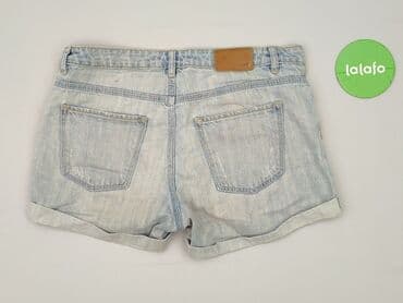 krótkie jeansowe spodenki z wysokim stanem podarte: H&M, Szorty damskie, rozmiar M — 3