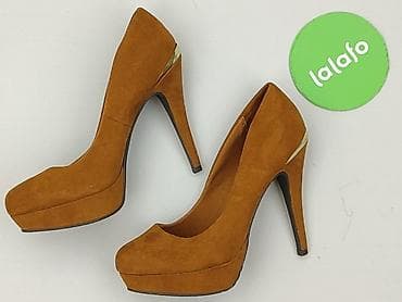 platforma wszystko: Czółenka na wysokim obcasie z platformą – damskie - Rozmiar: 37 — 4