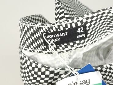 spodnie z wysokim stanem dla wysokich: Spodnie materiałowe damskie, L — 4