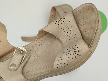 sukienka i sandały na koturnie: Sandały damskie, rozmiar 38 — 6