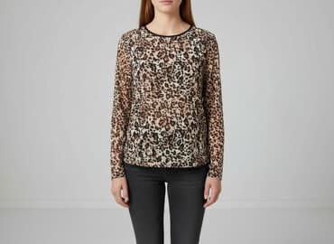 bluzka panterka plus size: Voyelles, Bluzka damska, rozmiar M — 7