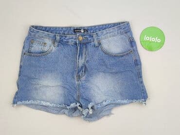 krótkie jeansowe spodenki z wysokim stanem podarte: Boohoo, Szorty damskie, rozmiar XL — 2