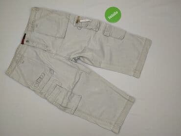 biale szerokie jeansy: Szorty dla mężczyzn, rozmiar L — 2